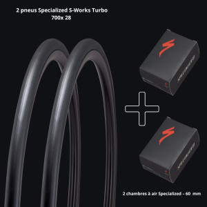2 pneus Specialized S-Works Turbo + 2 chambres à air Specialized