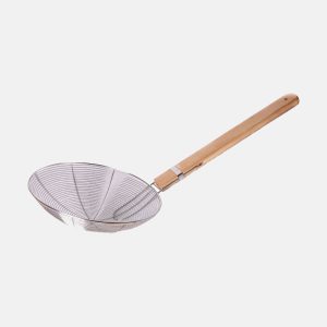 ECUMOIRE INOX MANCHE BOIS 09&Prime; J34305 (50