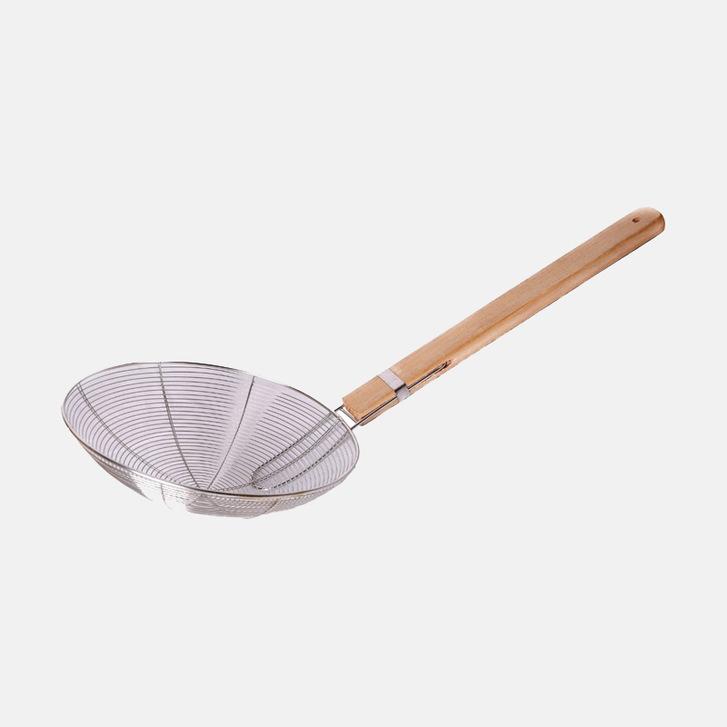 ECUMOIRE INOX MANCHE BOIS 09″ J34305 (50