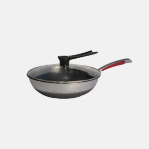 WOK A MANCHE + COUVERCLE – 30 cm