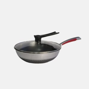 WOK A MANCHE + COUVERCLE – 34 cm