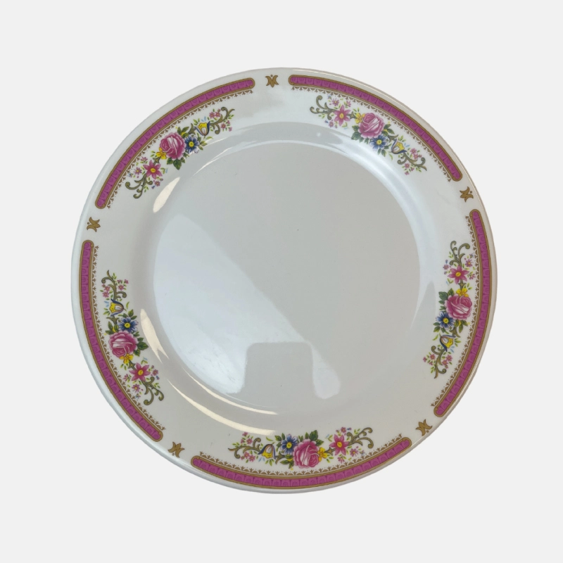 ASSIETTE RONDE MELAMINE – Roses 26,5cm – Image 2
