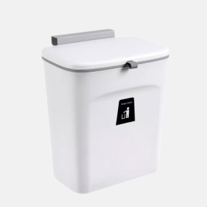 POUBELLE DE CUISINE  7L (BLANC/GRIS)