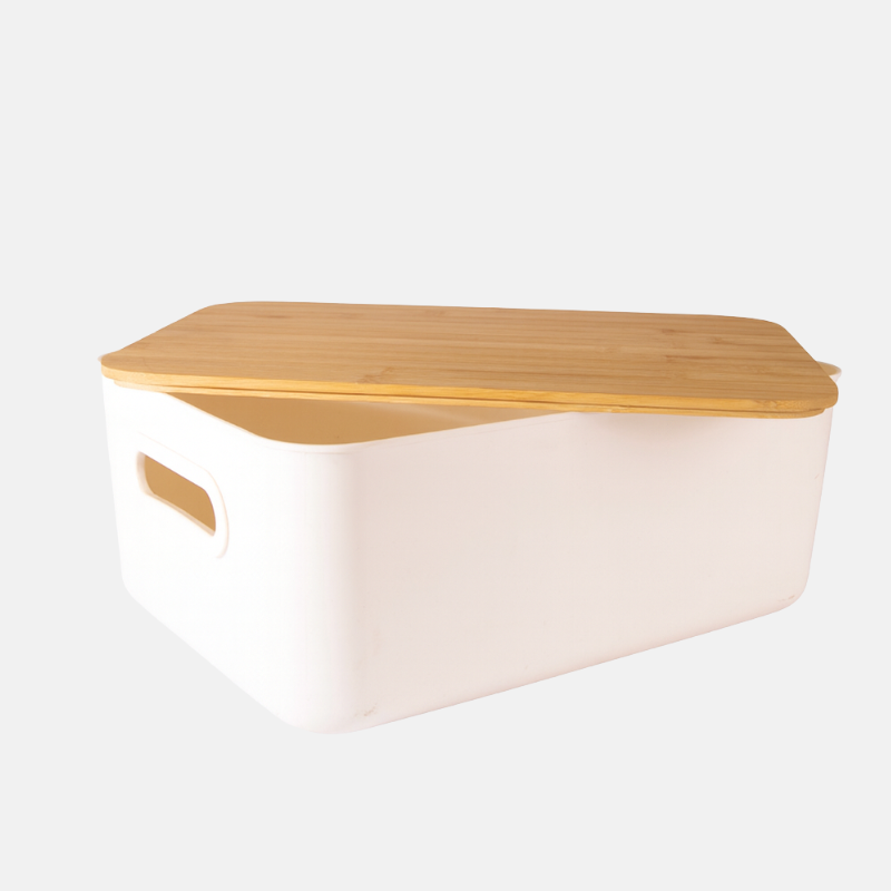 PANIER RANGEMENT +COUVERCLE BAMBOU -17L – Image 2