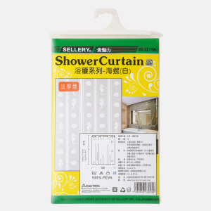 RIDEAU DE DOUCHE COQUILLAGE 180X180CM