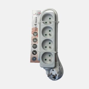 QU02630.jpeg BLOC 4 PRISES BLANC 1M ARCOTEC *