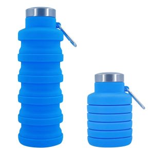 Bouteille d&rsquo;Eau Pliable Rétractable en Silicone – Solution Compacte pour Sport et Voyage