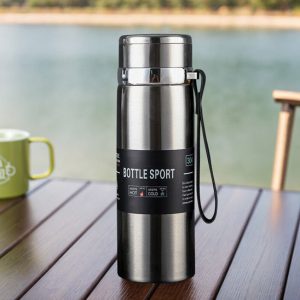 Gourde Isotherme 1L en Acier Inoxydable – Maintien Température 24H