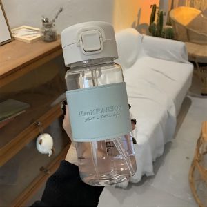 Gourde Anti-Fuite 360 avec Paille Intégrée – Solution Hydratation Optimale