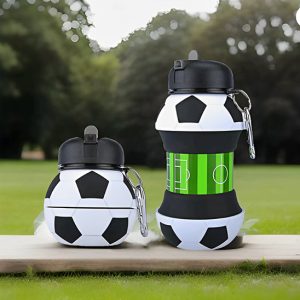 Gourde Sport Football Pliable – Bouteille d&rsquo;Eau Ludique et Innovante pour Enfants