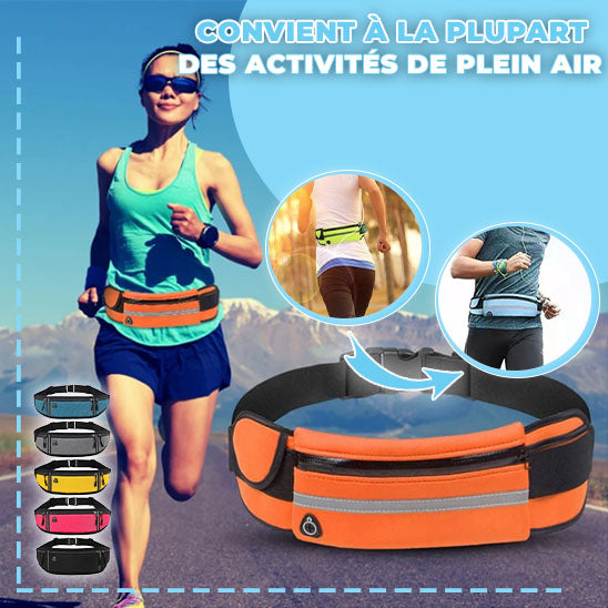 Sac Banane Sport Unisexe Réfléchissant – Ceinture Running Étanche avec Multiples Compartiments – Image 4