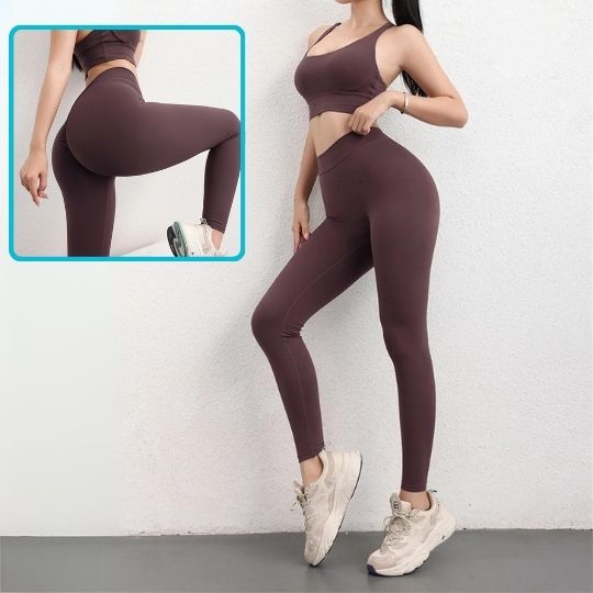 Legging Sport Femme Yoga Confort avec Dos en V – Performance et Style – Image 5