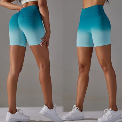 Short de Sport Femme Taille Haute Dégradé – Confort et Performance – Image 5