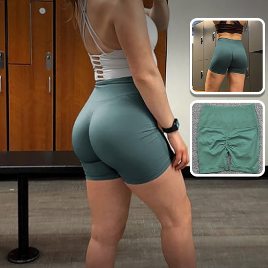 Short de Sport Taille Haute Sans Couture – Effet Ventre Plat et Push-Up – Image 2