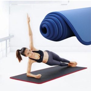 Tapis de Yoga Bleu Premium avec Système d&rsquo;Alignement Intégré HomeFitZone