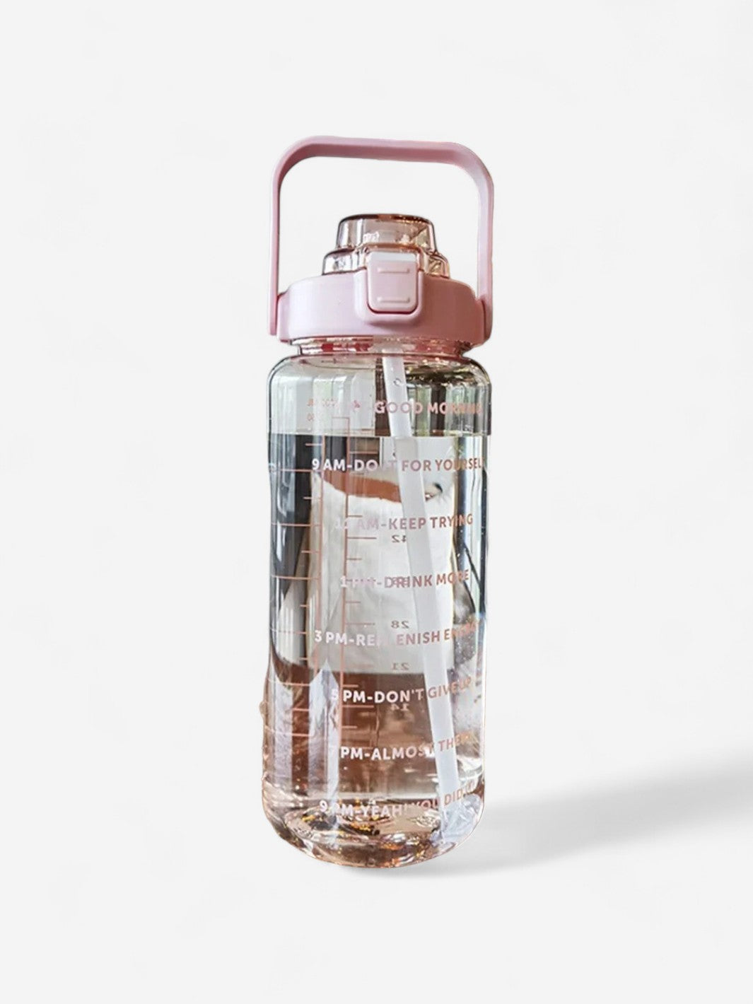 Gourde 2 Litres avec Paille Silicone et Marques Temporelles Motivantes – Home Fit Zone – Image 2